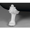 RETRO volně stojící vana černá/bílá (RAL9005) 158x76x71 cm, nohy bílé