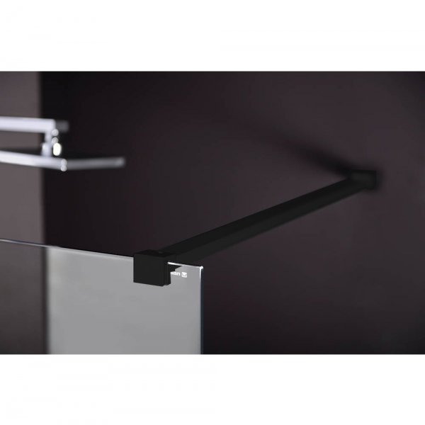 MODULAR SHOWER BLACK jednodílná zástěna pevná k instalaci na zeď, 800 mm