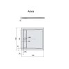 ARENA 90x90 se záklopem - litý mramor