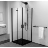 ZOOM BLACK čtvercový sprchový kout 800x800mm, rohový vstup