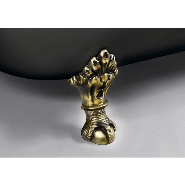 REGATA volně stojící vana 175x85x61cm, nohy bronz, černá/bílá