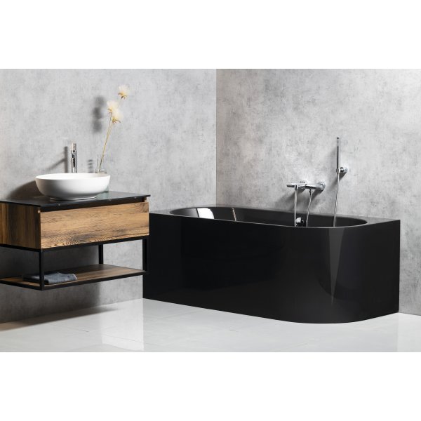 ASTRA L MONOLITH asymetrická vana 160x75x60cm, šedá