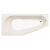 TIGRA L asymetrická vana 170x80x46cm, ivory
