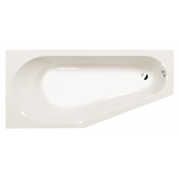 TIGRA L asymetrická vana 170x80x46cm, ivory