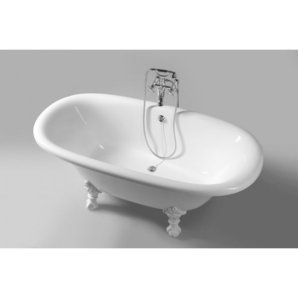 REGATA volně stojící vana 175x85x61cm, nohy bílé, bílá