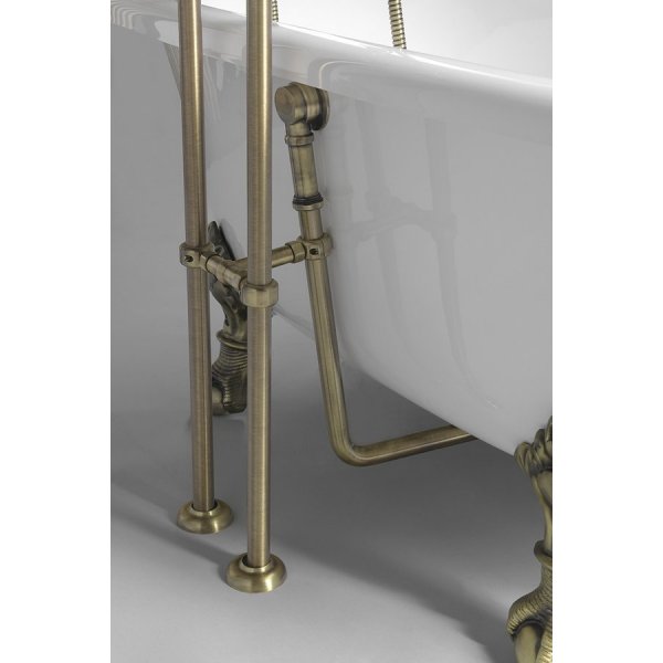 REGATA volně stojící vana 175x85x61cm, nohy bronz, bílá