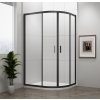EASY BLACK čtvrtkruhová sprchová zástěna 1200x900mm, L/R, čiré sklo