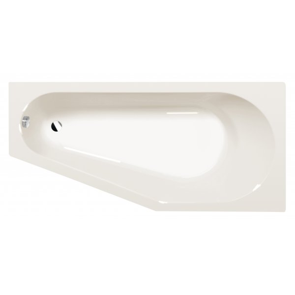 TIGRA R asymetrická vana 170x80x46cm, ivory