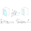 MODULAR SHOWER zástěna s pojezdy 1400 mm, černá