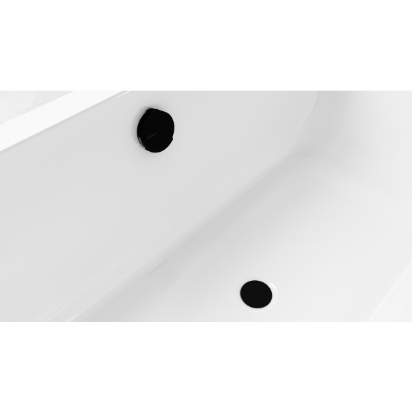 Vanová souprava s napouštěním, bovden, délka 1200mm, zátka 72mm, černá mat