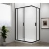 EASY BLACK obdélníková sprchová zástěna 900x800mm, čiré sklo