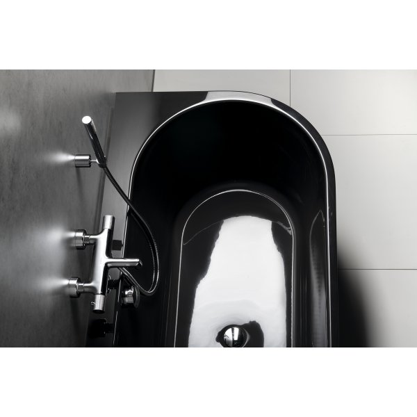 ASTRA L MONOLITH asymetrická vana 160x75x60cm, šedá