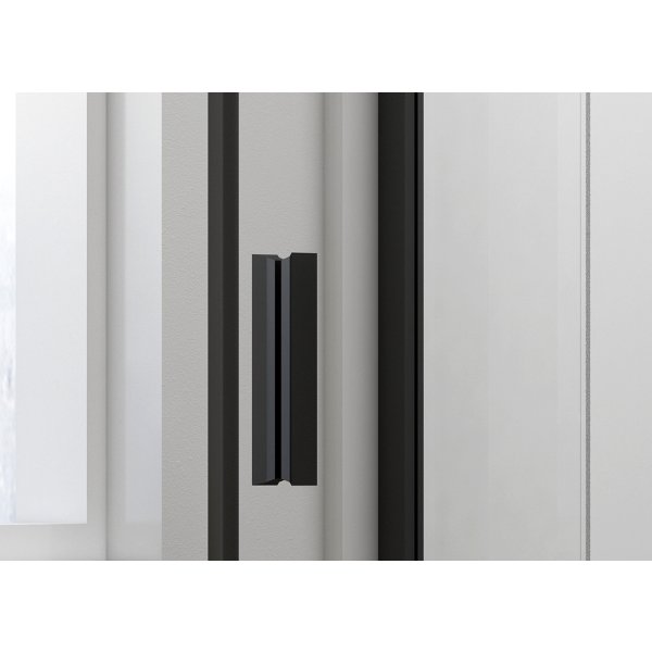 EASY BLACK sprchové dveře otočné 880-1020mm, sklo Brick