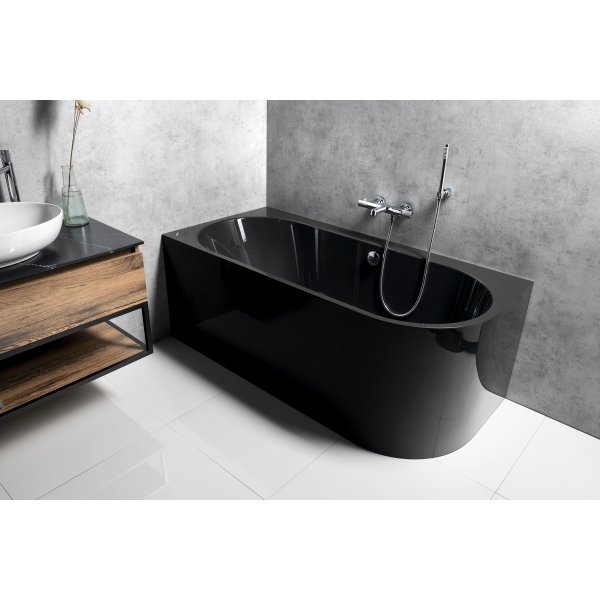 ASTRA L MONOLITH asymetrická vana 160x75x60cm, šedá