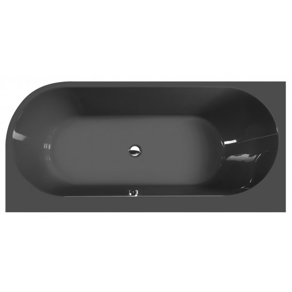 ASTRA L MONOLITH asymetrická vana 160x75x60cm, šedá