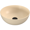 BANERA ROUND umyvadlo na desku, litý mramor, průměr 39cm, béžová mat