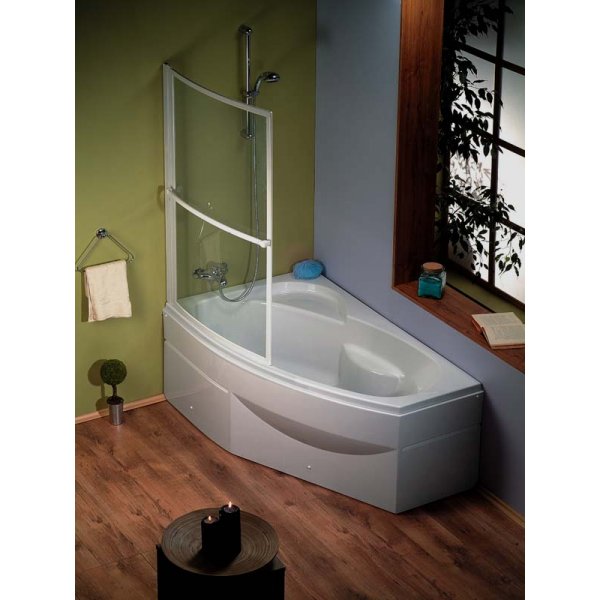 MAMBA L asymetrická vana 160x95x44cm, bílá