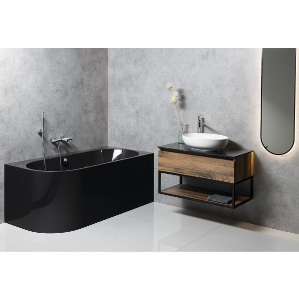 ASTRA R MONOLITH asymetrická vana 160x75x60cm, šedá