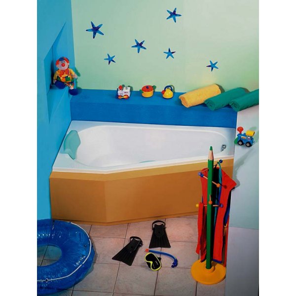 TIGRA L asymetrická vana 150x75x46cm, bílá