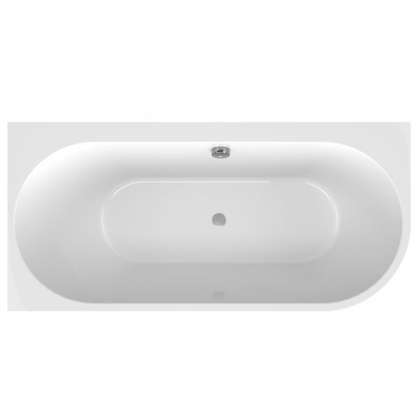 ASTRA L MONOLITH asymetrická vana 160x75x60cm, bílá/verde