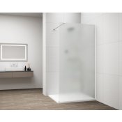 ESCA WHITE MATT jednodílná sprchová zástěna k instalaci ke stěně, matné sklo, 1300 mm