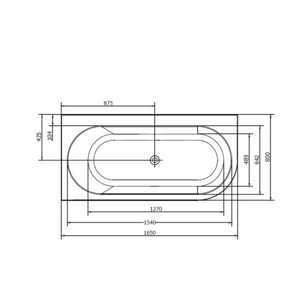 ASTRA L asymetrická vana 165x80x48cm, bílá