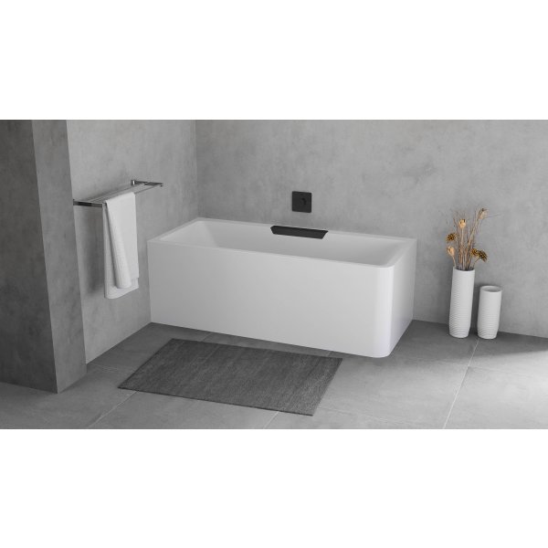 CASCATA L MONOLITH obdélníková vana 180x80x60cm, kaskáda černá