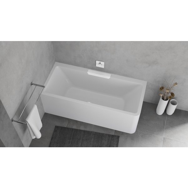 CASCATA L MONOLITH obdélníková vana 180x80x60cm, kaskáda bílá