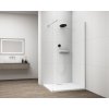 ESCA CHROME jednodílná sprchová zástěna k instalaci ke stěně, sklo čiré, 1100 mm