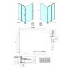 EASY obdélníkový sprchový kout 1200x700mm L/P varianta, sklo Brick