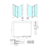 EASY obdélníkový sprchový kout 1100x700mm L/P varianta, sklo Brick