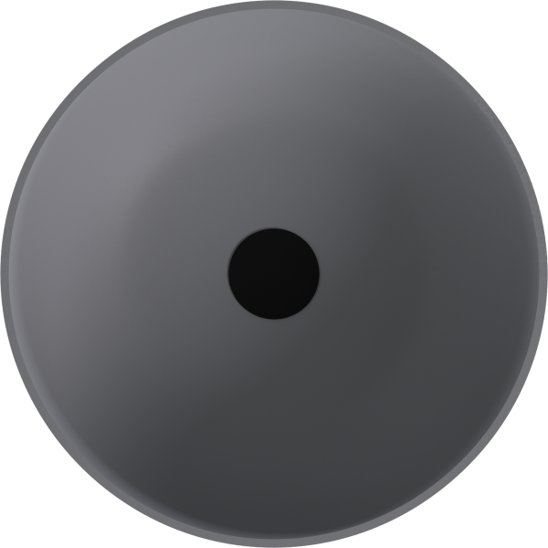 BANERA ROUND umyvadlo na desku, litý mramor, průměr 39cm, šedá mat