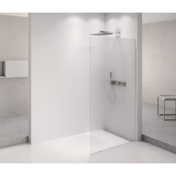 ARCHITEX CHROM sprchová zástěna 1062mm, sklo Flute