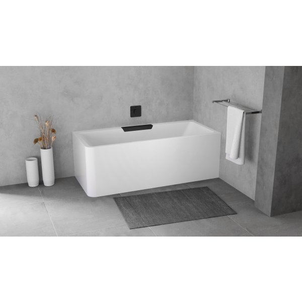 CASCATA R MONOLITH obdélníková vana 180x80x60cm, kaskáda černá
