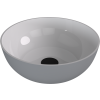 BANERA ROUND umyvadlo na desku, litý mramor, průměr 39cm, bílá/šedá mat