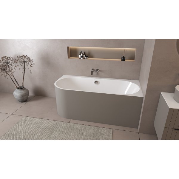 ASTRA R MONOLITH asymetrická vana 160x75x60cm, bílá/agila