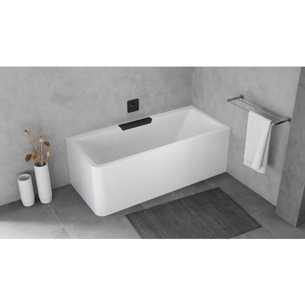 CASCATA R MONOLITH obdélníková vana 180x80x60cm, kaskáda černá