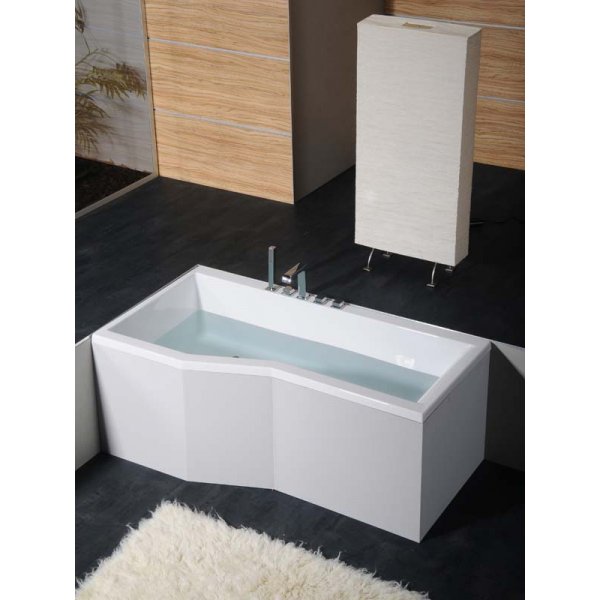 VERSYS L asymetrická vana 160x84x70x47cm, bílá