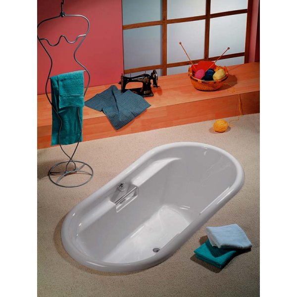 TOSCANA oválná vana 190x97x57 cm (včetně nerez madel)