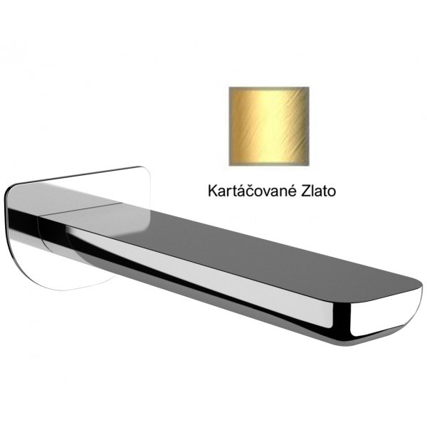 Nástěnné výtokové ramínko KARTÁČOVANÉ ZLATO