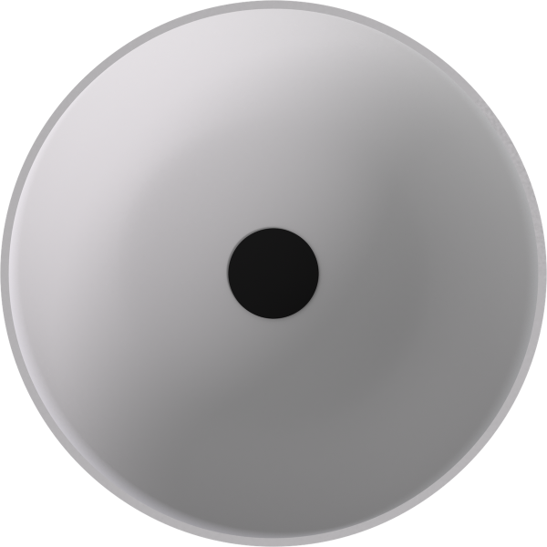 BANERA ROUND umyvadlo na desku, litý mramor, průměr 39cm, bílá mat