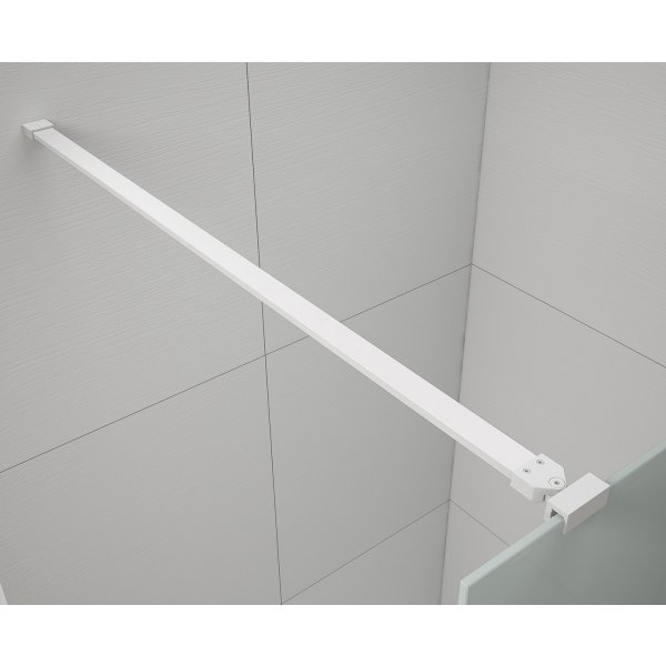 ESCA WHITE MATT jednodílná sprchová zástěna do prostoru, sklo Flute, 1400 mm