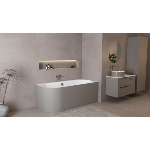 ASTRA R MONOLITH asymetrická vana 160x75x60cm, bílá/agila