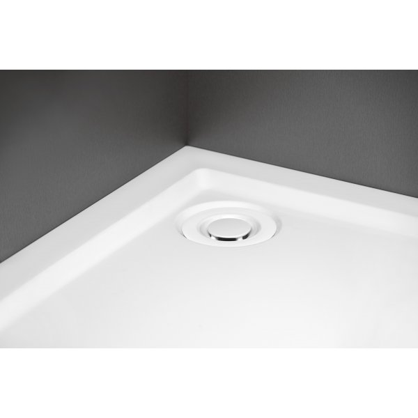 Vaničkový sifon, průměr 90mm, DN40, odtok v mezikruží, krytka bílá