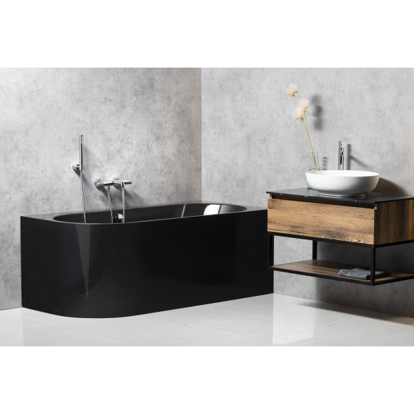 ASTRA R MONOLITH asymetrická vana 160x75x60cm, šedá