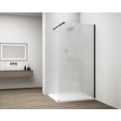 ESCA BLACK MATT jednodílná sprchová zástěna k instalaci ke stěně, matné sklo, 1200 mm