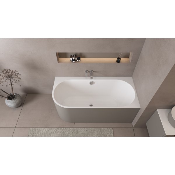 ASTRA R MONOLITH asymetrická vana 160x75x60cm, bílá/agila