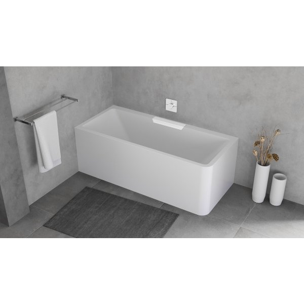 CASCATA L MONOLITH obdélníková vana 180x80x60cm, kaskáda bílá