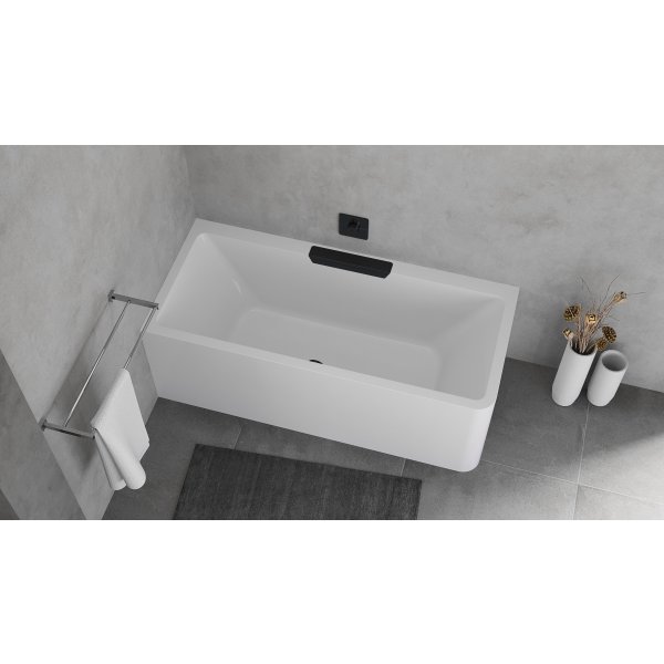 CASCATA L MONOLITH obdélníková vana 180x80x60cm, kaskáda černá