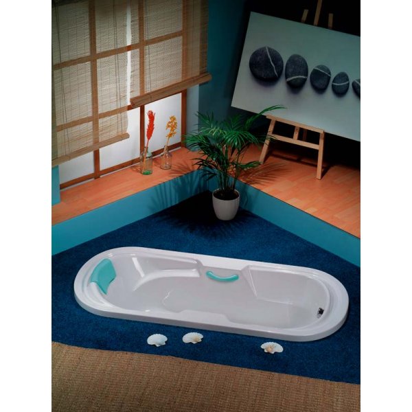 LINDA oválná vana 190x88x43 cm (včetně podhlavníku)